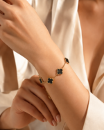 Black Clover Gold-Tone Charm Bracelet - Image 2