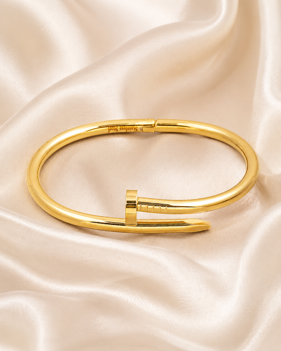 Keel Bracelet Golden Color Nail Cuff Bracelet - Image 1
