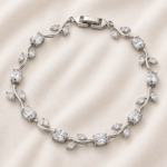 Silver White Tulip Bracelet