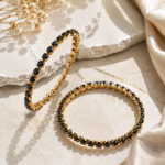 2 Pcs Black Stone Bangles