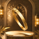 Ayat ul Kursi Gold Kara Bangle