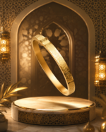 Ayat ul Kursi Gold Kara Bangle