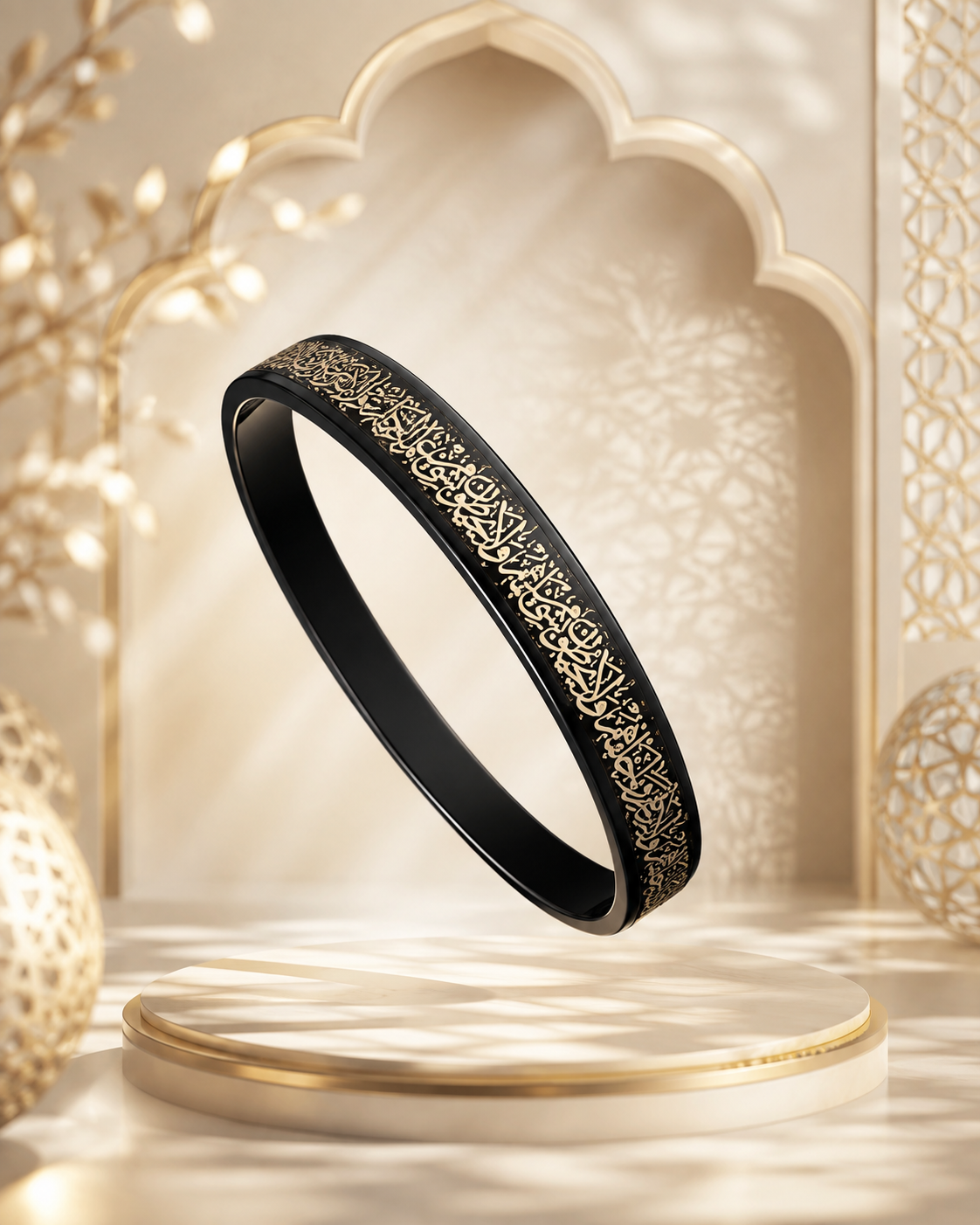 B9 Ayat ul Kursi Black Kara Bangle - Image 1