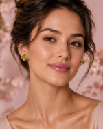 Elegant Clover Stud Earrings - Image 2