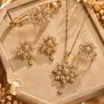 5-Piece Gold-Tone Floral Jewelry Set