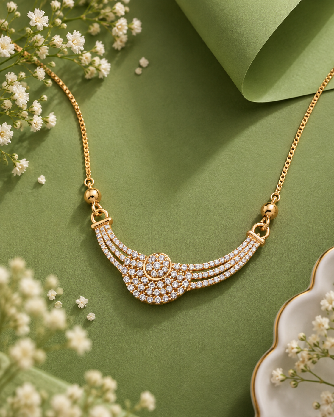 N5 Stylish Curved Design Necklace - Image 1
