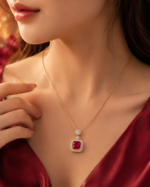 Red Stone Pendant Necklace - Image 2