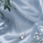 Silver Color Heart Pendant Necklace
