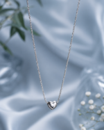 Silver Color Heart Pendant Necklace