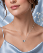 Silver Color Heart Pendant Necklace - Image 2