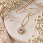 Pink & White Stone Pendant