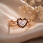 Heart Stone-Studded Ring