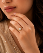 Gold-Tone Crystal Dome Ring - Image 2