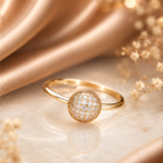 Gold-Tone Crystal Dome Ring