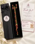 Dark Red Tulip Jewellery Set - Image 3