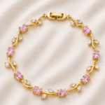 Beautiful Pink Tulip Bracelet