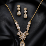 White Stone Teardrop Jewellert Set