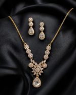 White Stone Teardrop Jewellert Set
