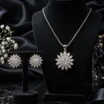 Silver Tone Floral Jewellery Set